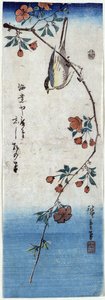Small Bird on a Branch of Kaidozakura by Utagawa Hiroshige